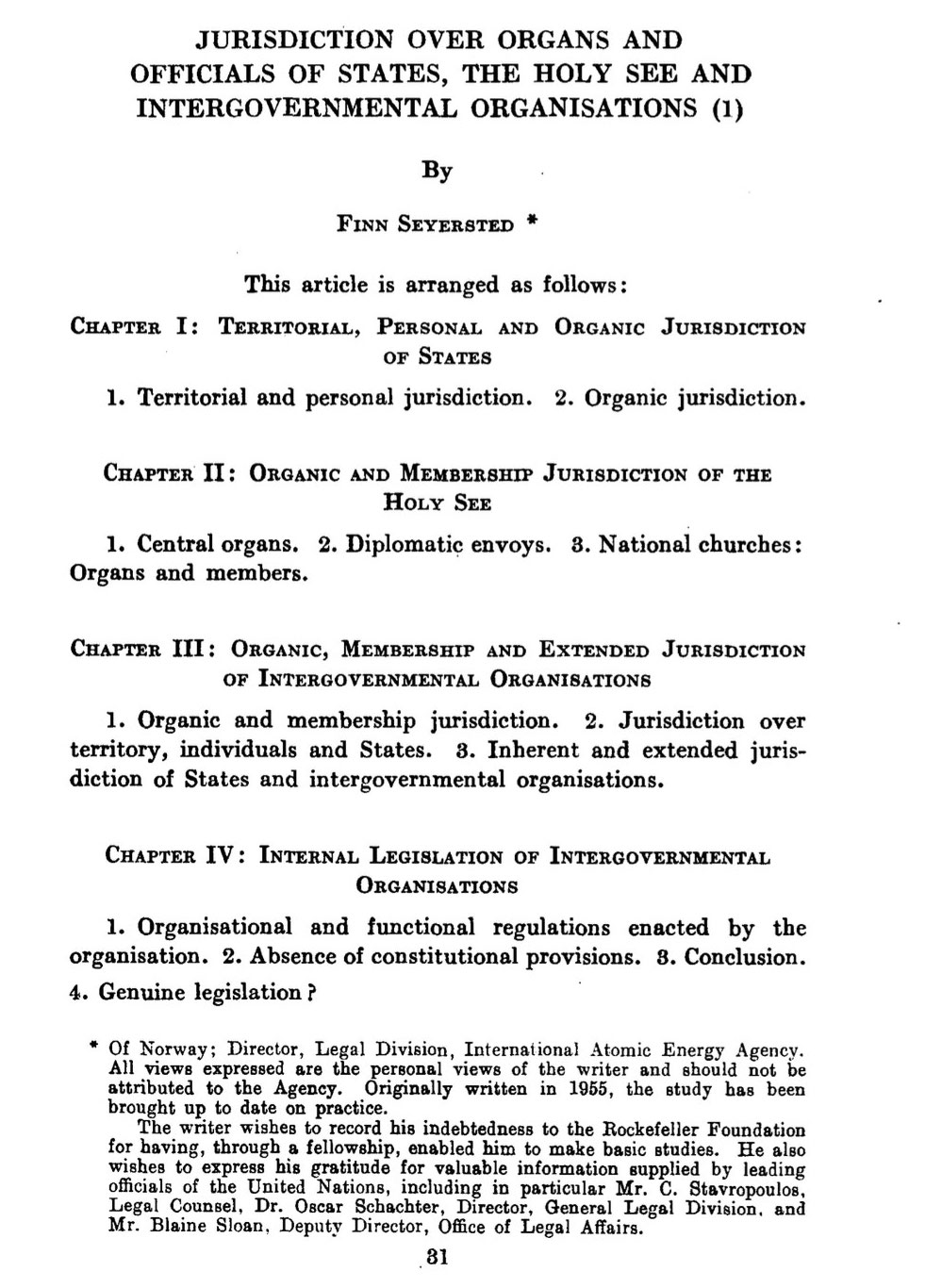 Jurisdiction Over a National - Cover